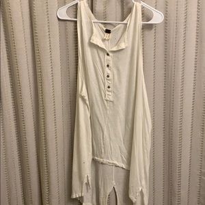 White free people hi low tank. Fits generously